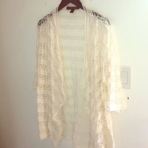 2X Lace Open Shawl front Cardigan by Kische